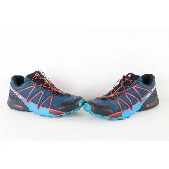 Salomon Speedcross 4 Mens Size 10 Speed Lace Trail Jogging Running Shoes Blue 2018 Mens Salomon Speedcross 4 Blue/Black 404641 Trail  main image 4